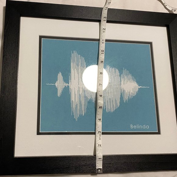 Blue Name Belinda Soundwave Art Frame - Picture 3 of 5
